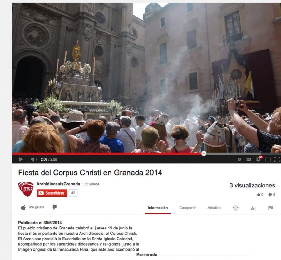 Video de la fiesta del Corpus Christi en Granada y otros contenidos ...