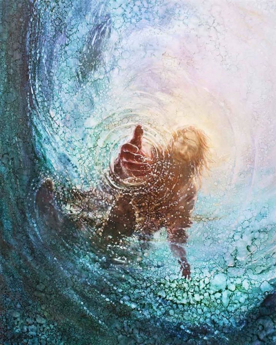 List 96+ Pictures jesus pulling peter out of the water painting Latest