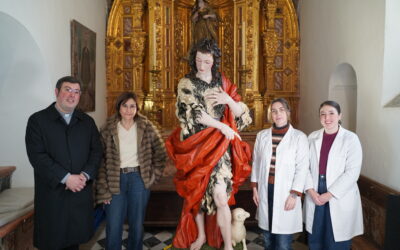 La Cartuja de Granada restaura la escultura de San Juan Bautista, obra de José de Mora