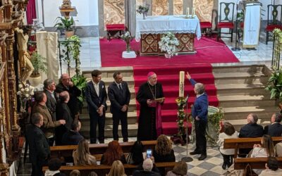 Misa de acción de gracias por el fin de la restauración en la parroquia de Huétor Santillán